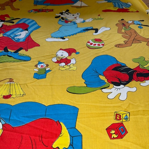 Disney Character Vintage Curtain Wamsutta Bed Sheet Fabric | Bedtime Character - Picture 4 of 6